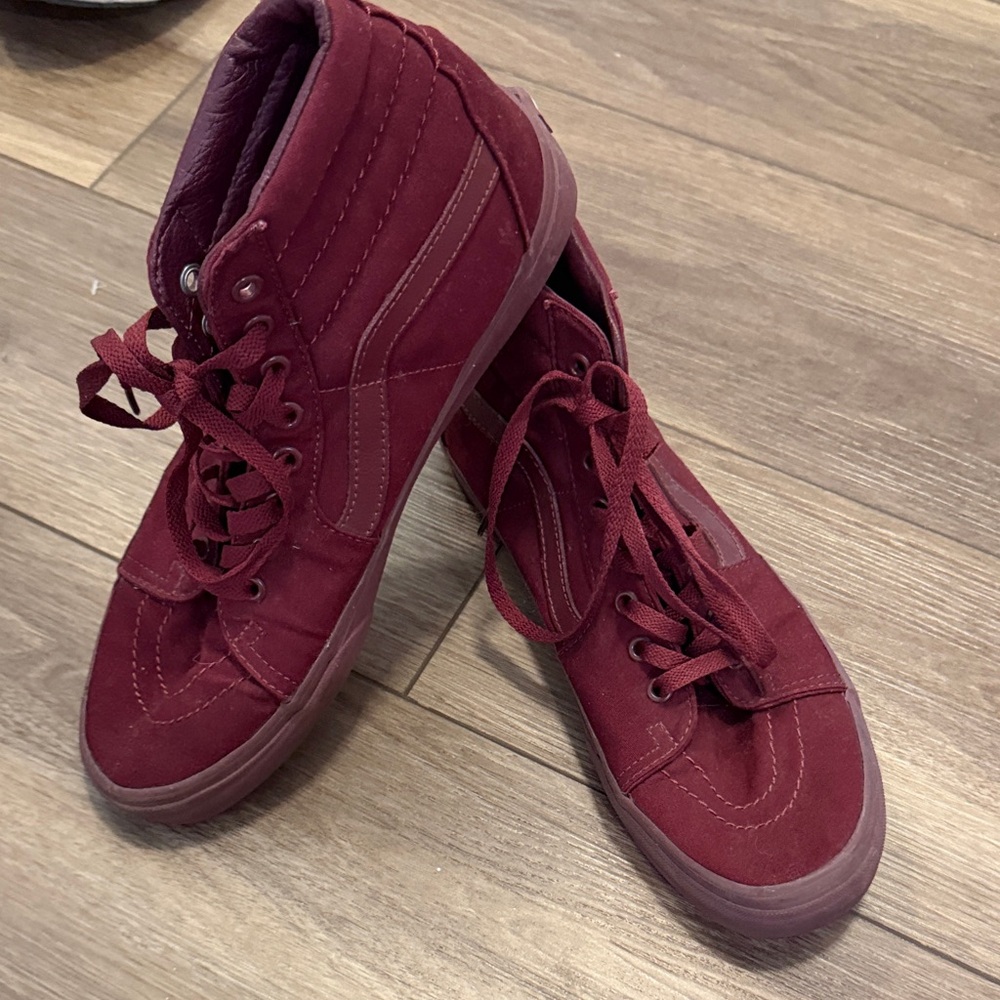 Vans Men's Burgundy High-Top Sneakers